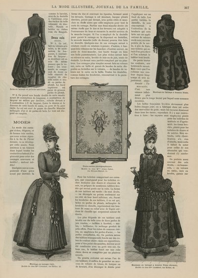 Pagina uit La Mode Illustrée door French School
