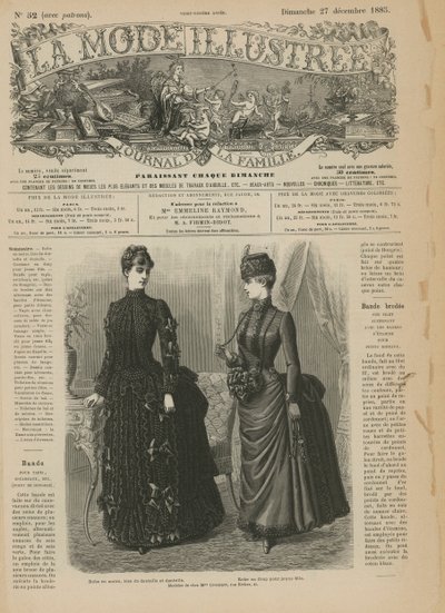 Pagina uit La Mode Illustrée door French School