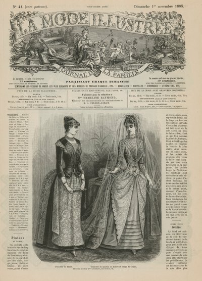 Pagina uit La Mode Illustrée door French School