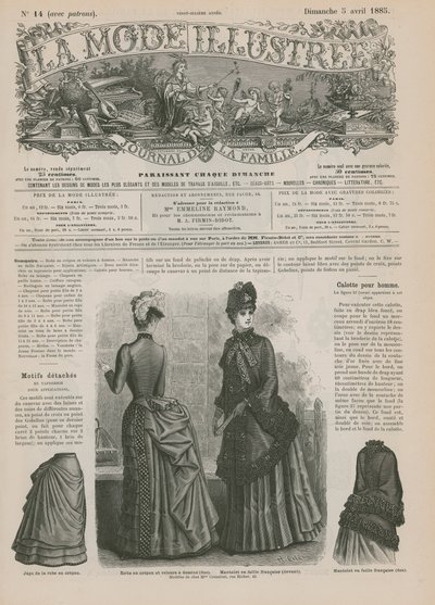 Pagina uit La Mode Illustrée door French School