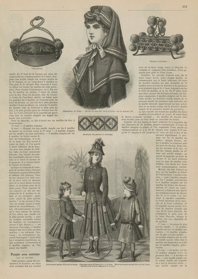 Pagina uit La Mode Illustrée, 1885 door French School