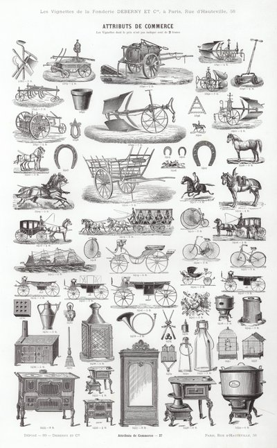 Pagina uit Vignettes Typographiques door French School
