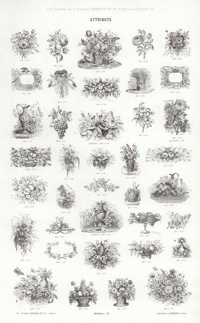 Pagina uit Vignettes Typographiques door French School