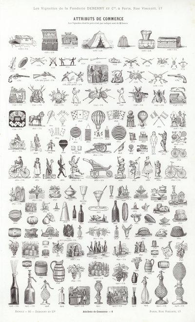 Pagina uit Vignettes Typographiques door French School