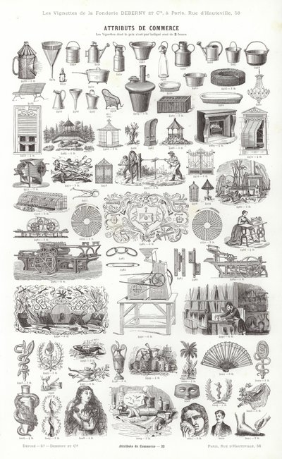 Pagina uit Vignettes Typographiques door French School