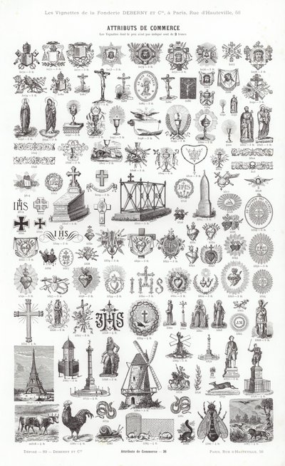 Pagina uit Vignettes Typographiques door French School