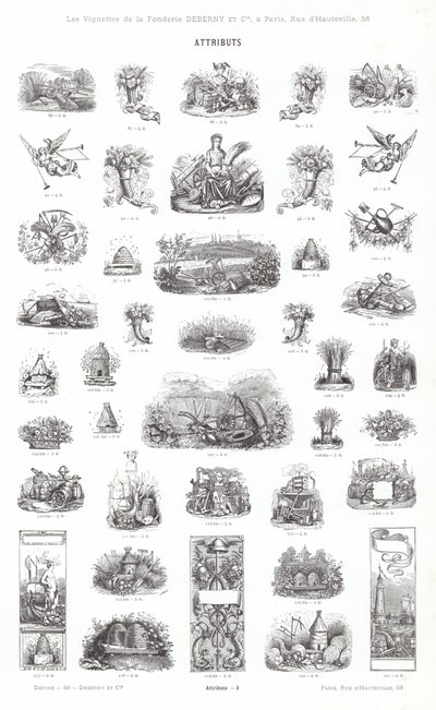 Pagina uit Vignettes Typographiques door French School