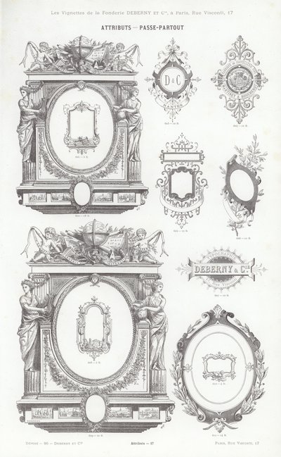 Pagina uit Vignettes Typographiques door French School