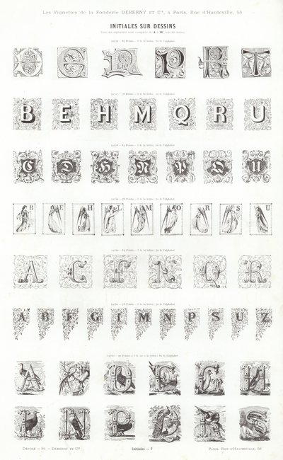 Pagina uit Vignettes Typographiques door French School