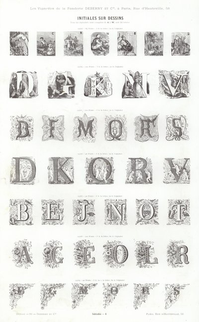 Pagina uit Vignettes Typographiques door French School