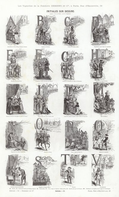 Pagina uit Vignettes Typographiques door French School