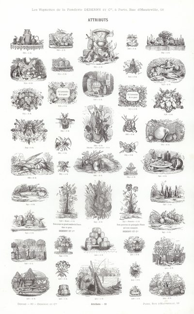 Pagina uit Vignettes Typographiques door French School