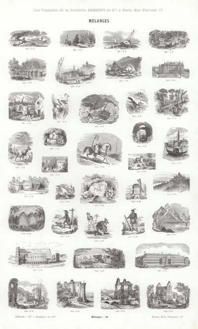Pagina uit Vignettes Typographiques door French School
