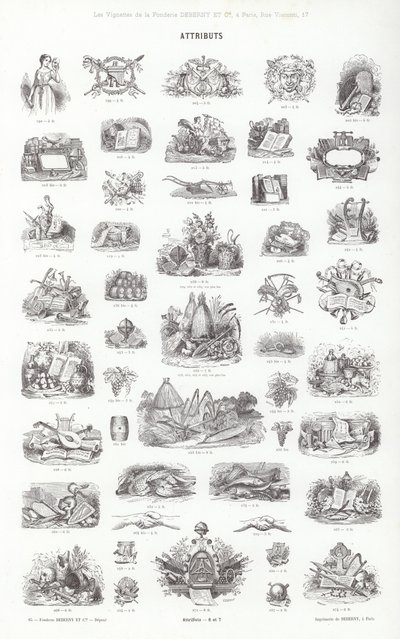 Pagina uit Vignettes Typographiques door French School