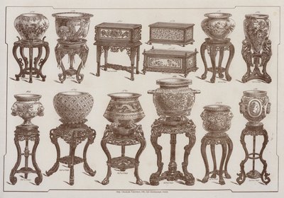 Pagina uit de catalogus van het Grand Depot de Porcelaines, Faiences et Verreries door French School