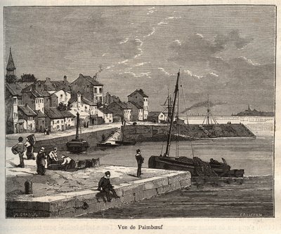 Paimboeuf - Loire-Atlantique, in de regio Pays de la Loire - gravure in 