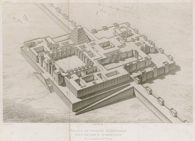 Paleis van Sargon Khorsabad door French School