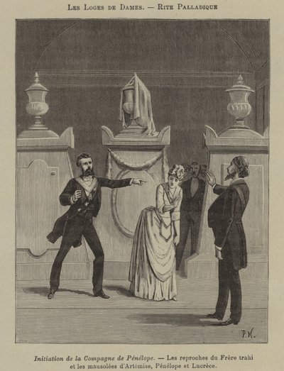 Palladiaans ritueel in een vrouwenloge door French School