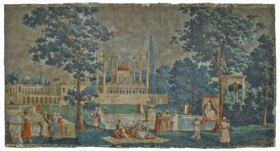 Paneel uit Les Rives du Bosphore, 1828 (papier) door French School