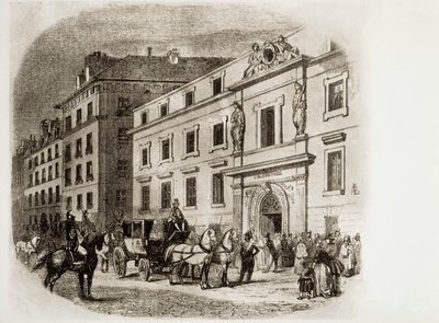 Parijs Conservatorium in de jaren 1830 (gravure) door French School