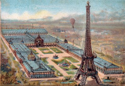 Parijs. Wereldtentoonstelling van 1889: Eiffeltoren. door French School