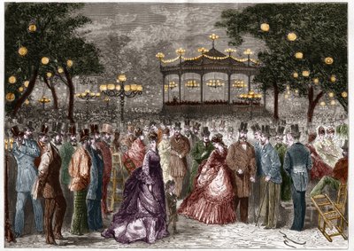 Parijs: een zomerse vrijdag bij het Champs-Elysees concert. door French School