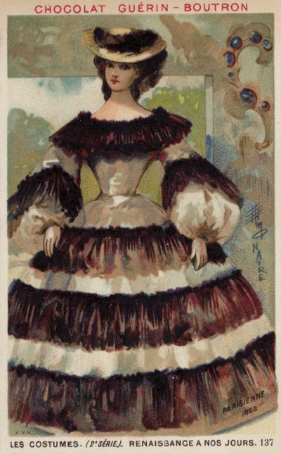Parijse mode, 1863 door French School