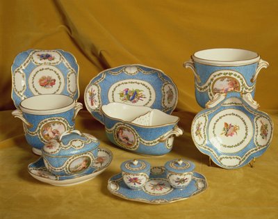 Deel van de Sevres Melbourne Service, 1770-71 (zacht-pasta porselein) door French School