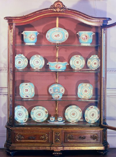 Deel van de Sevres Melbourne Service, 1770-71 (zacht-pasta porselein) door French School