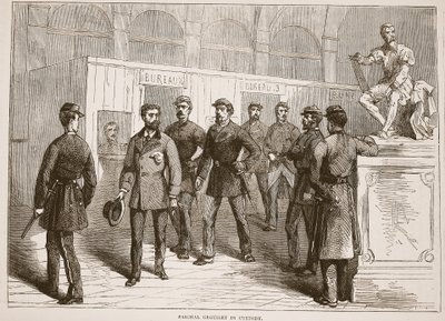 Paschal Grousset in hechtenis, illustratie uit Cassells Geschiedenis van de Oorlog tussen Frankrijk en Duitsland, 1870-1871 door French School