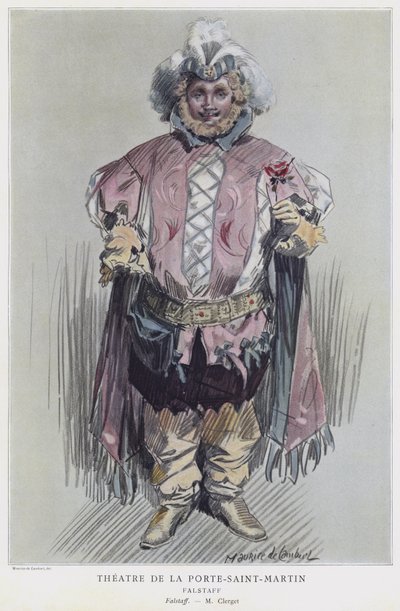 Paul Clerget in de titelrol in Falstaff door French School