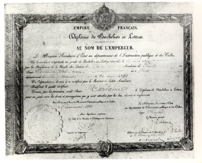 Paul Verlaines Baccalaureaat, 1862 door French School
