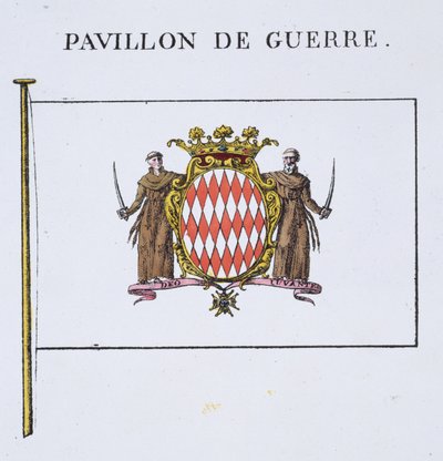 Pavillon de Guerre (detail), uit een Frans vlaggenboek, c.1819 door French School