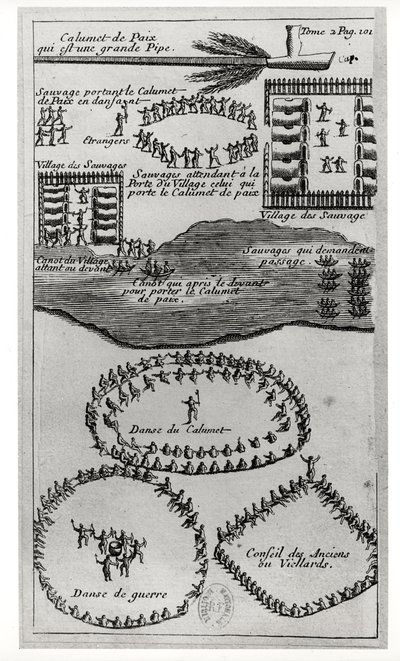 Vredespijpdans van de Iroquois, uit 