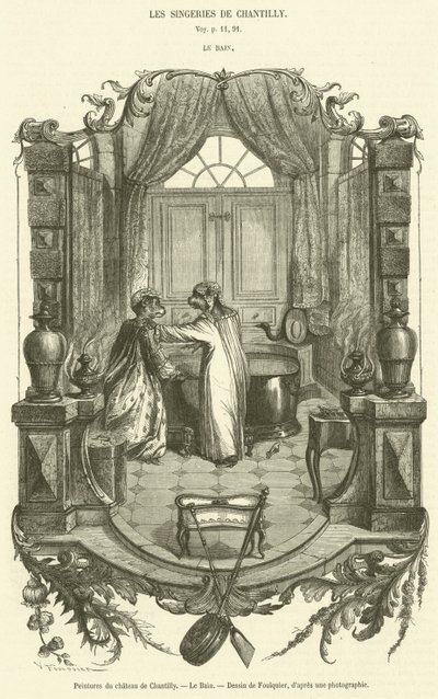 Schilderijen van het kasteel van Chantilly, Het Bad door French School