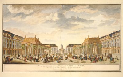 Perspectief Zicht op de Place de Louis le Grand met de Kamers gebouwd voor de gelegenheid van het Huwelijk van Monseigneur le Dauphin door French School