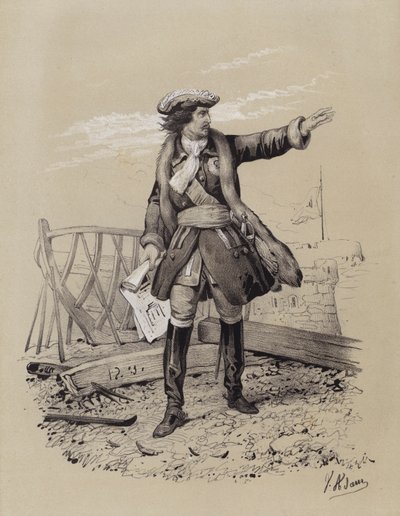 Peter de Grote, tsaar van Rusland door French School