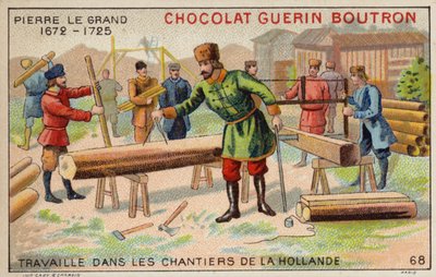 Peter de Grote werkt in de scheepswerven van Nederland door French School