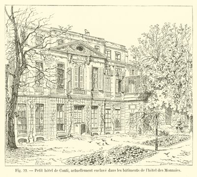 Klein hotel de Conti, momenteel ingesloten in de gebouwen van het hotel des Monnaies door French School