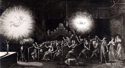 Phantasmagoria, uit Memoires Recreatifs Scientifiques et Anecdotiques door Etienne Gaspard Robertson, Parijs, 1831 door French School