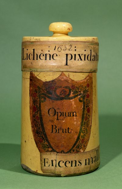 Farmaceutische pot voor het opslaan van rauwe opium, 1632 door French School