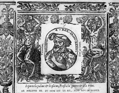 Filips IV, de Schone, portret gegraveerd in medaillon door French School
