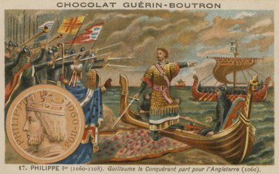 Filips I, koning van Frankrijk: Willem de Veroveraar vertrekt naar Engeland, 1060 door French School