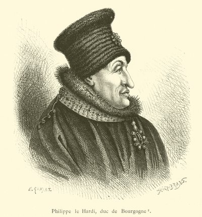 Filips de Stoute, hertog van Bourgondië (gravure) door French School