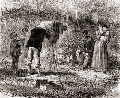 Fotografie in de 19e eeuw, uit Les Merveilles de la Science, gepubliceerd ca. 1870 door French School