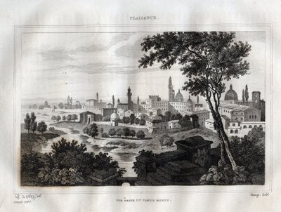 Piacenza - Plaisance - Gravure uit 