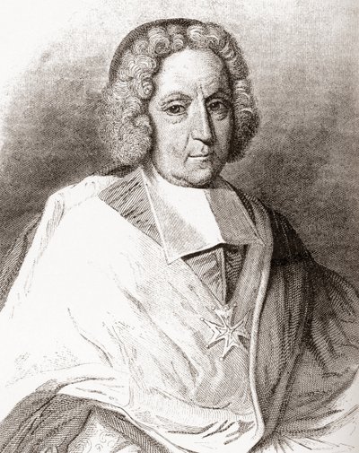 Pierre-Paul Guérin de Tencin, 1679-1758. Franse geestelijke, aartsbisschop van Embrun en Lyon, en kardinaal. Uit Les Heures Libres gepubliceerd in 1908. door French School