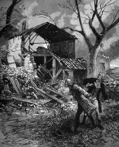 Pierre Louis Dulong (1785-1838) Franse chemicus en natuurkundige na een experiment met een nieuwe explosieve stof. door French School