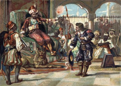 Pierre Porcon de La Barbinais, fregatkapitein, werd gevangengenomen door de dey van Algiers. Hij stuurde hem om te onderhandelen met koning Lodewijk XIV over de behandeling van Franse gevangenen in Algerije en de vredesakkoorden. door French School