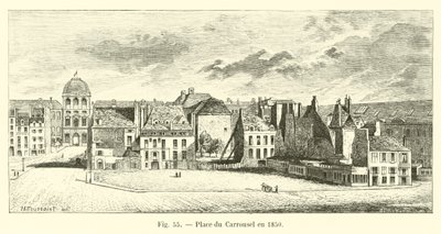 Place du Carrousel in 1850 door French School